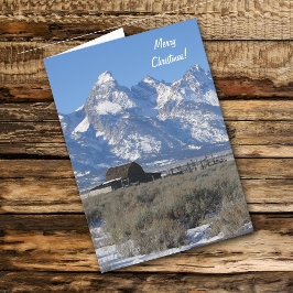 Cartão de Natal Wyoming Tetons