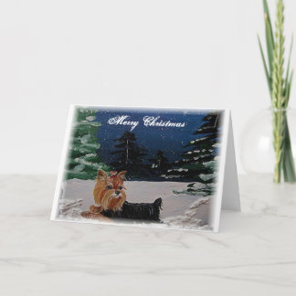 Cartão de Natal Yorkie