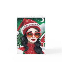 Cartão de Natal Yuletide Personalizável