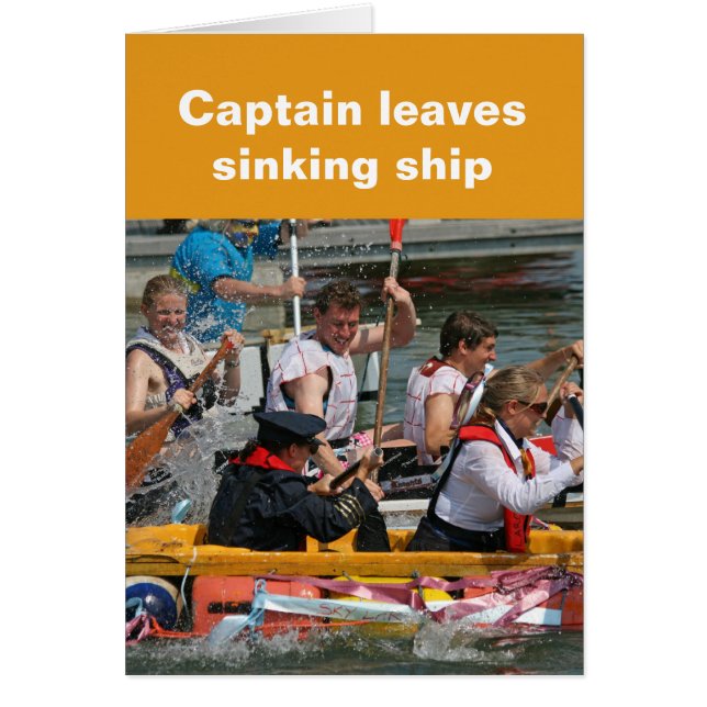 Cartão de navio em naufrágio (Frente)