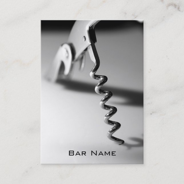 Cartão de negócio da restauração da barra (Frente)