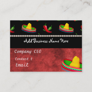 Cartão de negócio da restauração MEXICANO