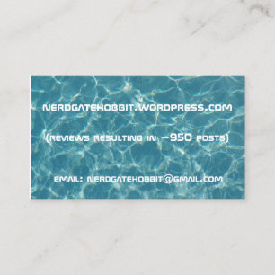 cartão de negócios do fundo da água