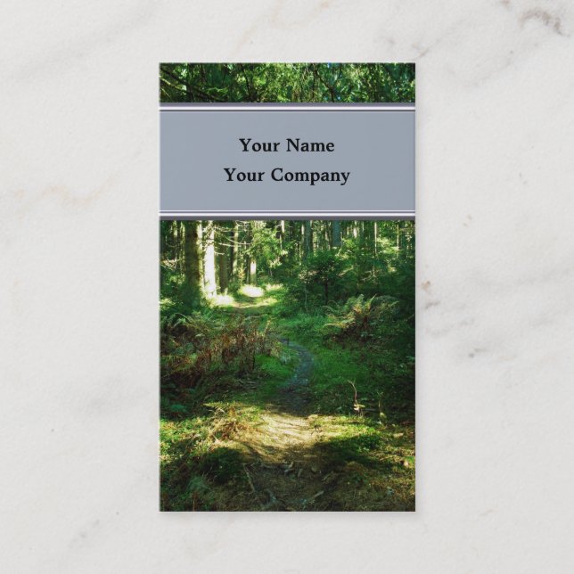 cartão de negócios florestal encantado (Frente)