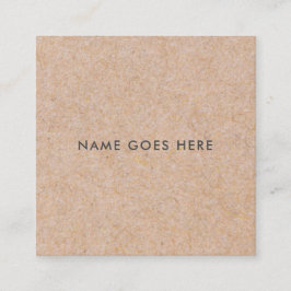 Cartão de negócios quadrado rústico moderno