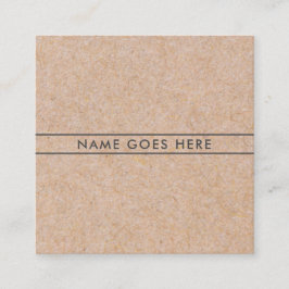 Cartão de negócios quadrado rústico moderno