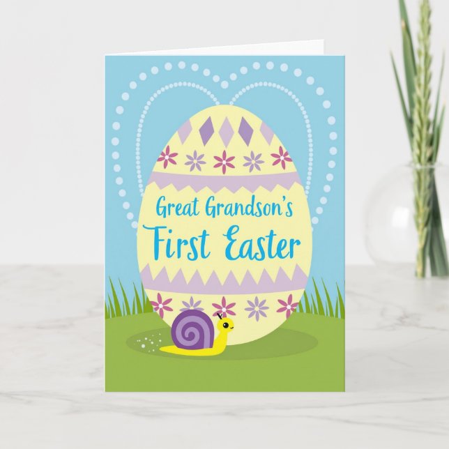 Cartão de Neto de Páscoa Diamante (Frente)