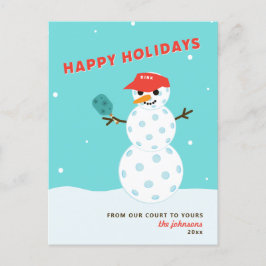 Cartão de Neve Humorista Natal Feriado de Pickleba