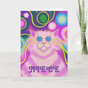 Cartão de "Niece" "groovy-cat-delic