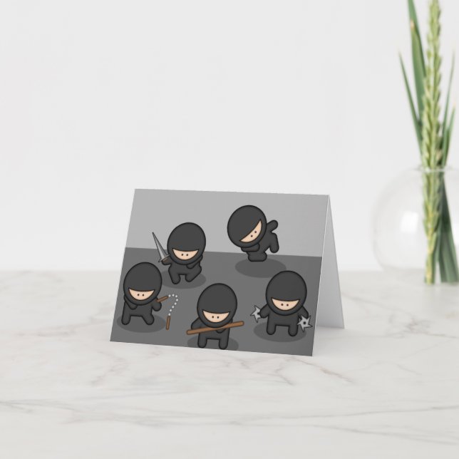 Cartão de Ninja ou cartão de nota (vazio para (Frente)