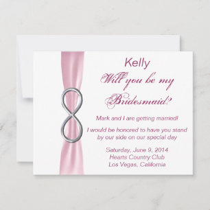 Cartão de Noiva de Casamento Pink Infinity