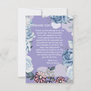 Cartão de noiva Floral Purple Elegante