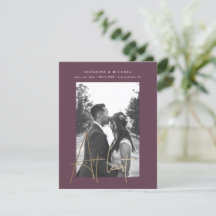 cartão de noivado Gold Script Um