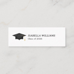 Cartão de Nome de Diploma de Aquarela - Cartão de 