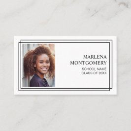 Cartão de Nome de Foto de Perfil de Formatura Chap