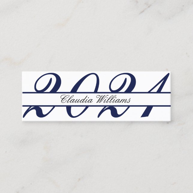 Cartão de Nome de Graduação. Cartão de Inserção Cl (Frente)