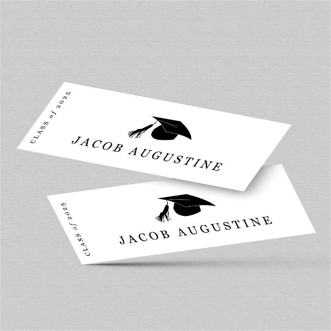 Cartão de Nome de Graduação - Inserção de Anúncio (Criador carregado)