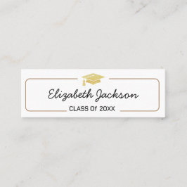 Cartão de Nome de Graduação | Placa de inserção de