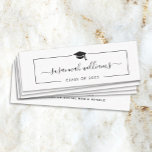 Cartão de Nome de Graduação | Placa de inserção de<br><div class="desc">Ao atualizar seu nome, atualize o nome e deixe os símbolos minúsculos em ambos os lados, pois é isso que cria os toques em ambos os lados. Cartão de graduação de script de caligrafia moderno, mas clássico. Insira os cartões de nome nos anúncios de graduação ou envie aos amigos para...</div>