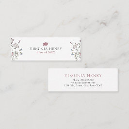 Cartão de Nome do Formando Pastel Wildflower