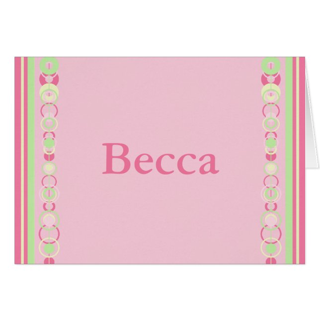 Cartão de Nome dos Círculos Modernos Becca (Frente horizontal)