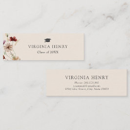 Cartão de Nome para Graduação Boho