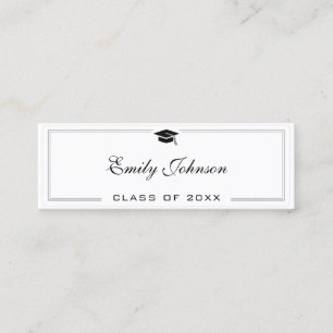 Cartão de Nome Personalizado para Formatura - Eleg
