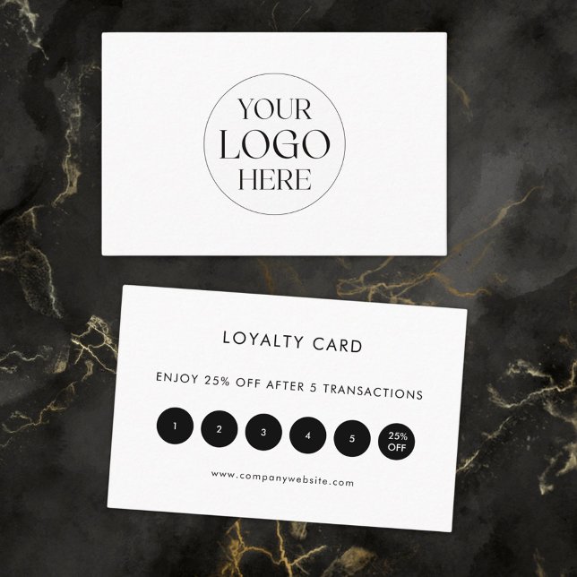 Cartão de Nome Simples de Compromisso com Logotipo (Front and Back)