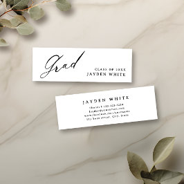Cartão de Nome Simples para Graduação em Caligrafi