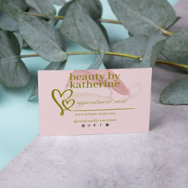 Cartão de Nomeação de Salão de Bela Bela de Natal