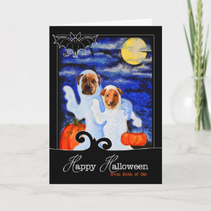 Cartão de nós dois   Cães Fantasmas Engraçados Halloween