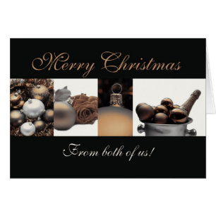 Cartão De nós dois, Feliz Natal, sepia