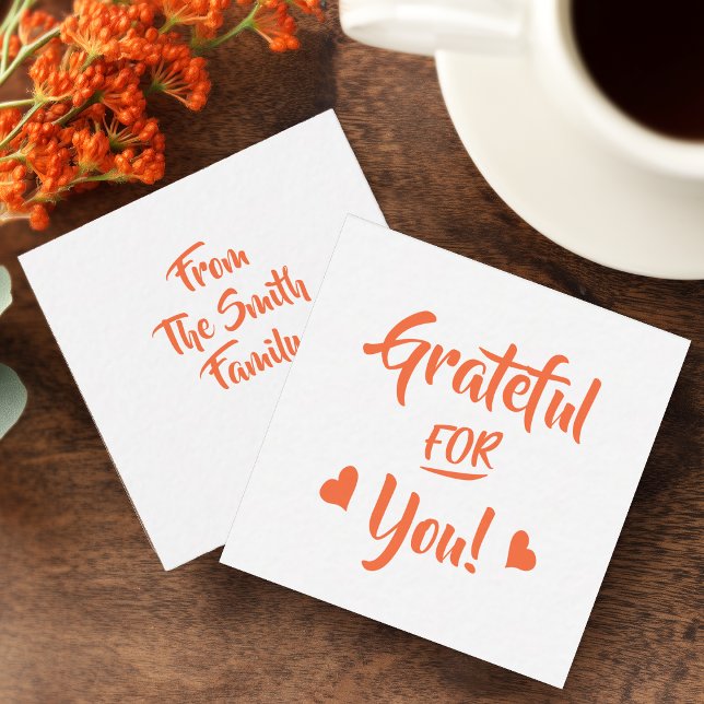 Cartão de Nota Agradecido por Você (Grateful for You Gift Enclosure Card)