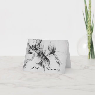 Cartão de nota ainda de respiração com envelope