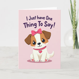 Cartão de Nota Amor de Cachorrinho Mate