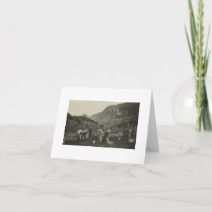 Cartão de Nota Antiquado de Foto Real para Agricul