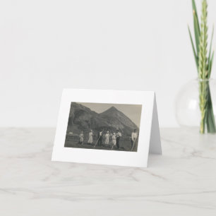 Cartão de Nota Antiquado de Foto Real para Agricul