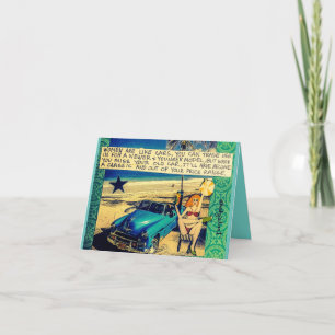 Cartão de nota - As mulheres são como carros. Você