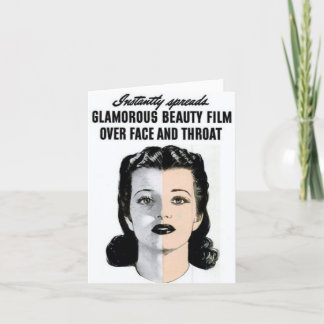 Cartão de Nota "Bela Glamorosa" de Estilo Vintage