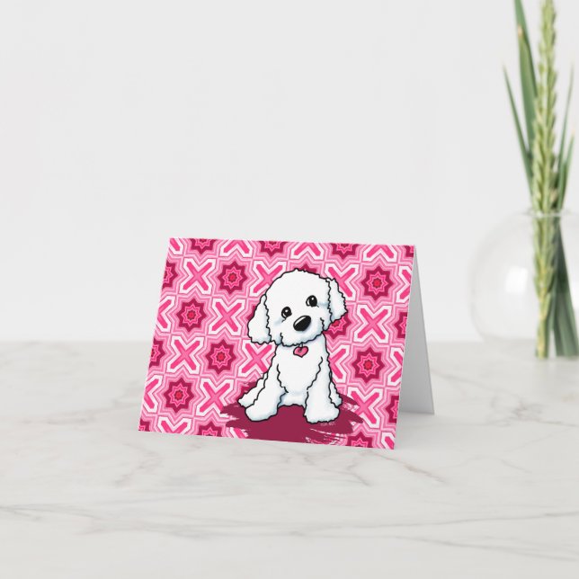 Cartão de Nota Bichon Frisé (Frente)