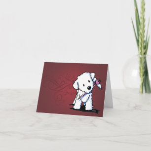 Cartão de Nota Bichon Frisé