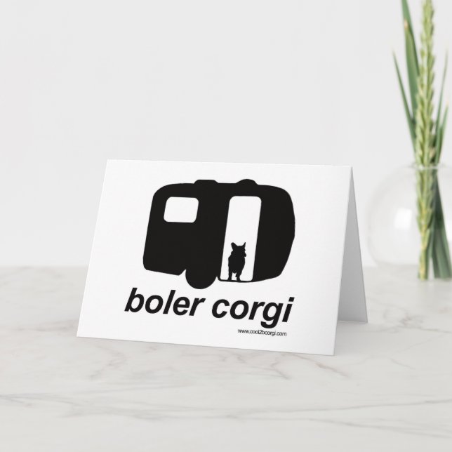 Cartão de Nota Boler Corgi - Pembroke (Frente)