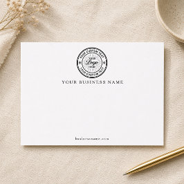 Cartão de Nota Branco com Logotipo da Empresa