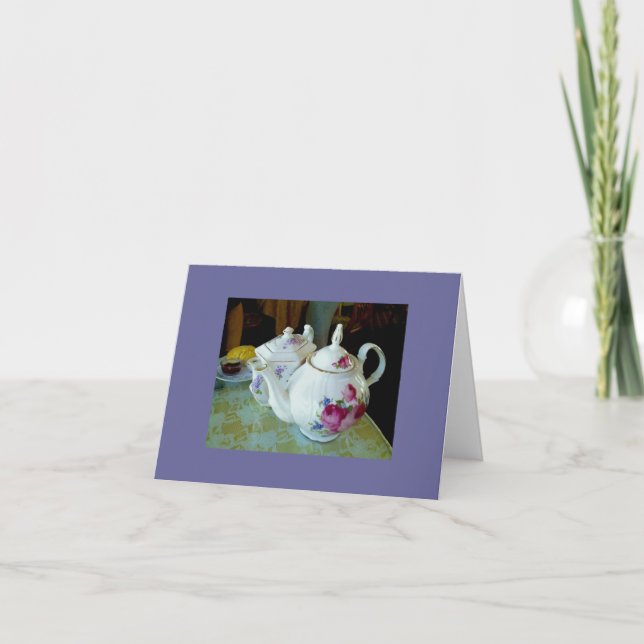 cartão de nota - bules ingleses (Frente)