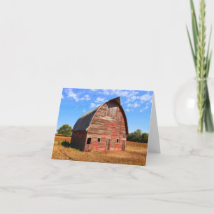 Cartão de nota/cartão de saudação de 15 Red Barn
