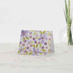 Cartão de Nota/Cartão de Saudação Dobre Floral Lil