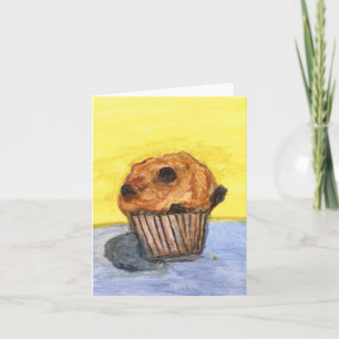 Cartão de Nota Chip Muffin Chip Chocolate Pintado