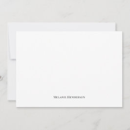 Cartão de Nota Clássica Elegante Preto e Branco