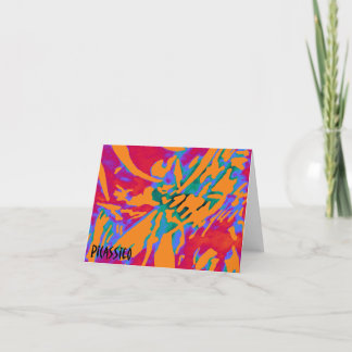 Cartão de nota colorido da arte abstracta de