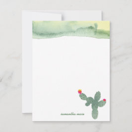 Cartão De Nota Com Abstrato De Aquarela
